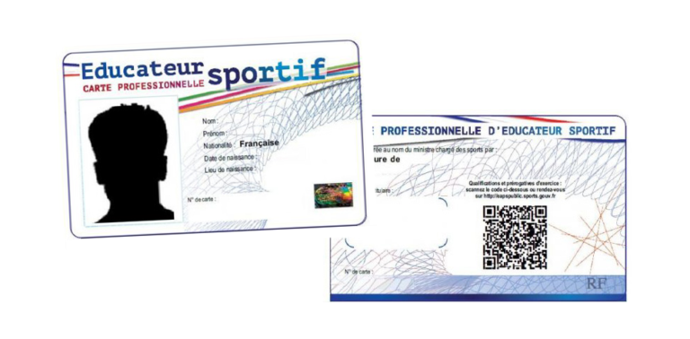 Carte professionnelle éducateur sportif - Diplôme d'éducateur